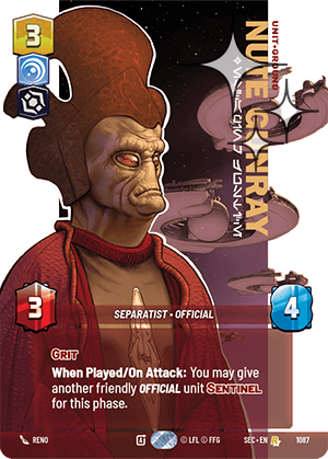 Nute Gunray - Escaping Justice - PRESTIGE FOIL — image 1