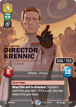 Director Krennic - I Lose Nothing But Time - PRESTIGE SERIALIZED — image 1