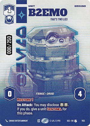 B2EMO - That's Two Lies - PRESTIGE SERIALIZED — image 1