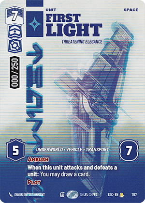 First Light - Threatening Elegance - PRESTIGE SERIALIZED — image 1