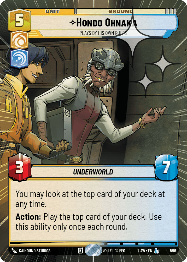 Hondo Ohnaka - Plays By His Own Rules - HYPERSPACE FOIL — image 1