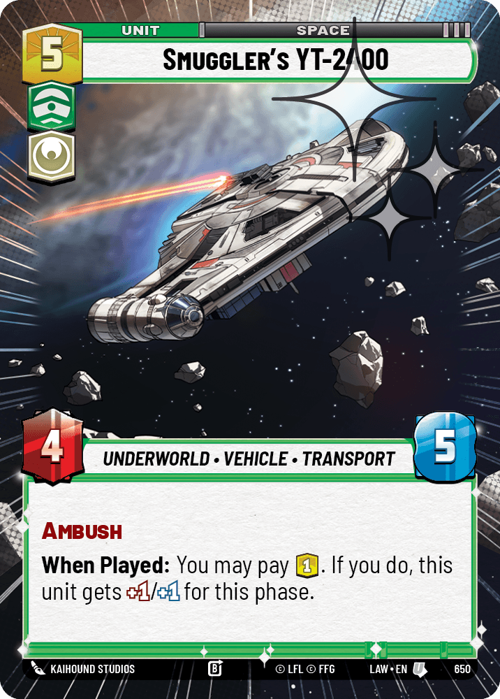 Smuggler's YT-2400 - HYPERSPACE FOIL — image 1