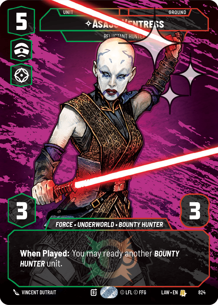 Asajj Ventress - Reluctant Hunter - PRESTIGE FOIL — image 1