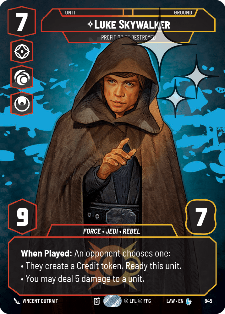Luke Skywalker - Profit or Be Destroyed - PRESTIGE FOIL — image 1