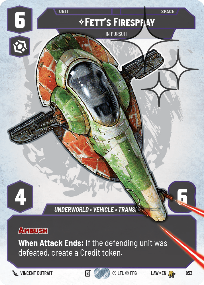 Fett's Firespray - In Pursuit - PRESTIGE FOIL — image 1