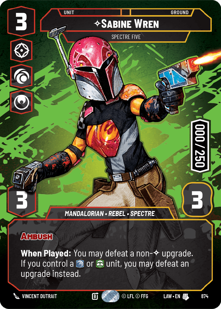 Sabine Wren - Spectre Five - PRESTIGE SERIALIZED — image 1