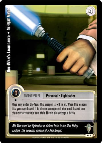 Obi-Wan's Lightsaber • An Elegant Weapon - Silver Stamp — image 1
