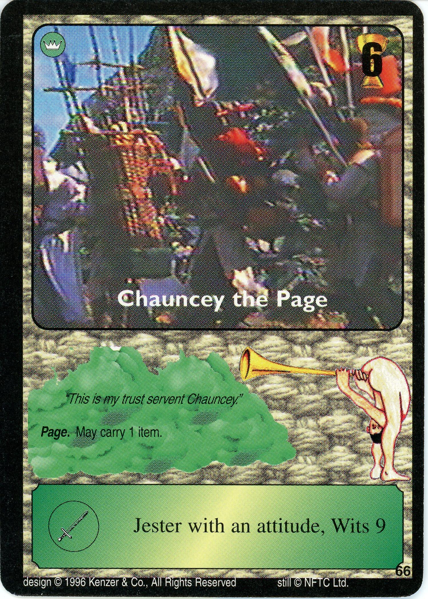 Chauncey the Page (White Title) — image 1