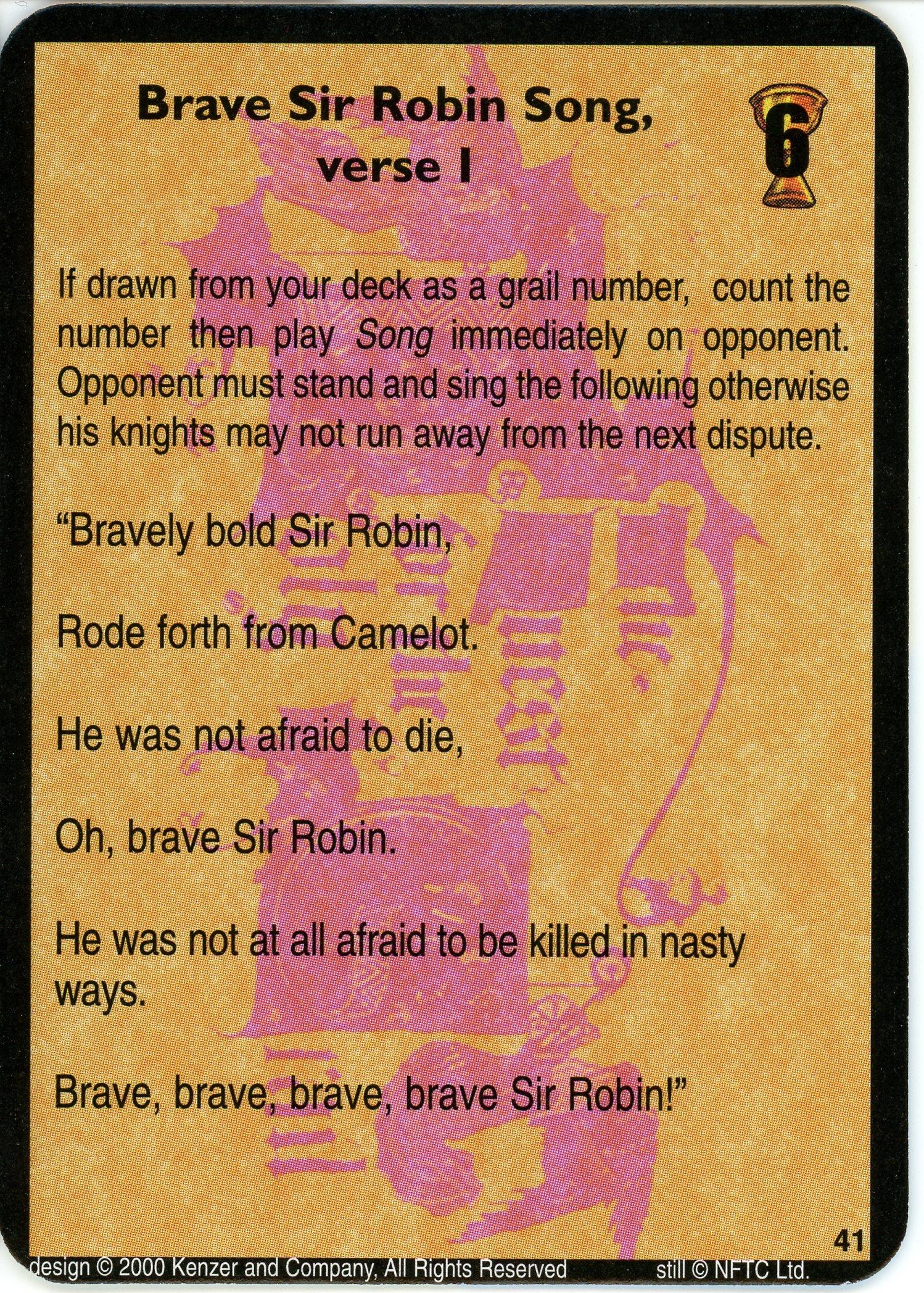 Brave Sir Robin Song, verse I — image 1
